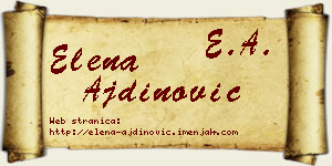 Elena Ajdinović vizit kartica